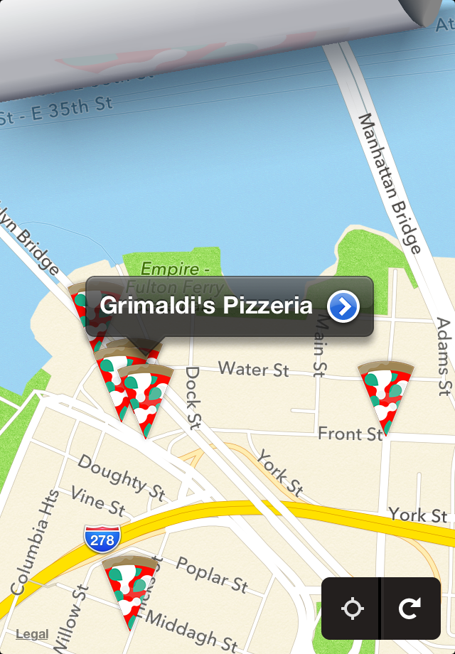 Pizza Compass iPhone